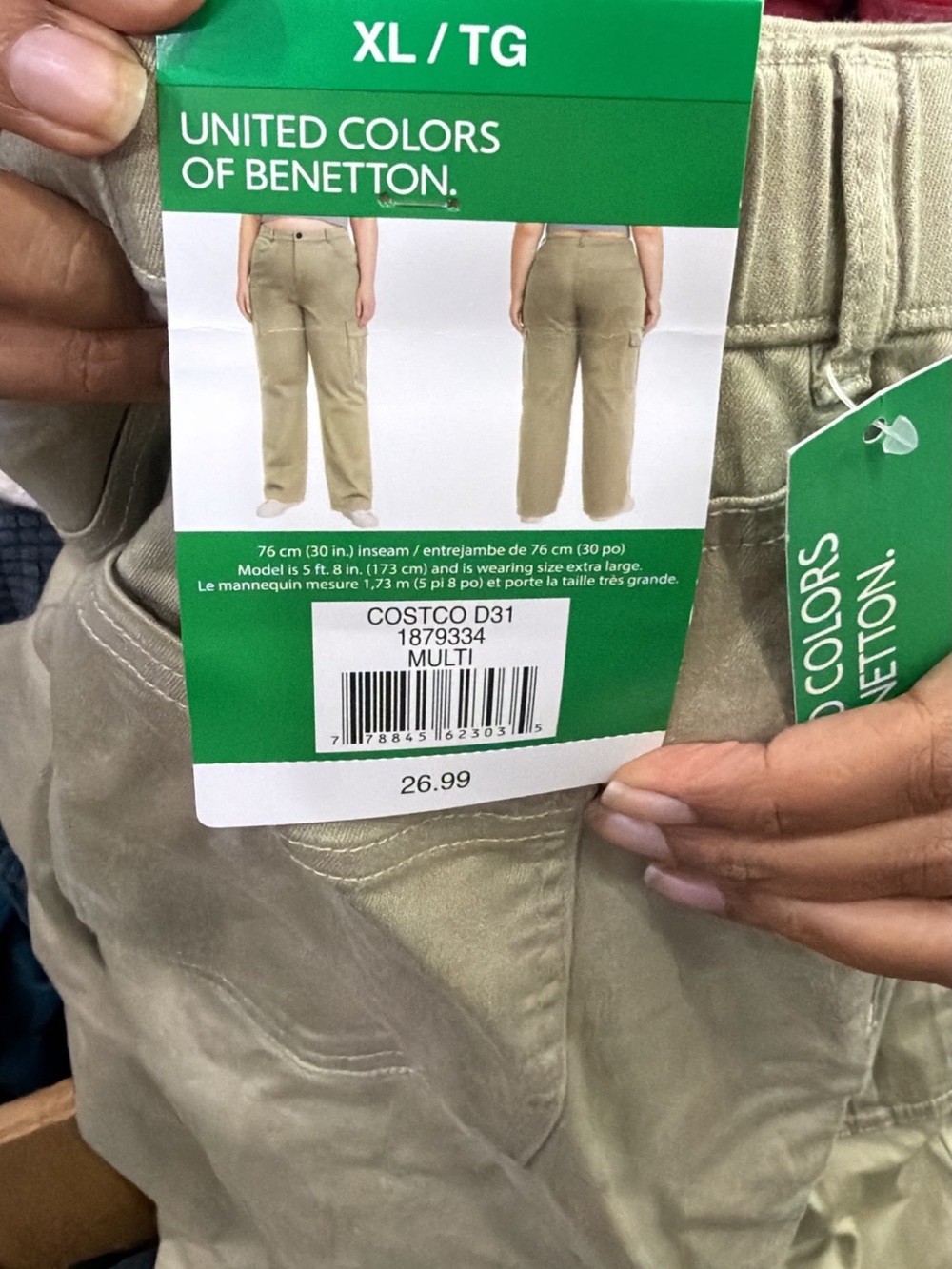 United Colors Of Benetton Tan Casual Cotton Pants